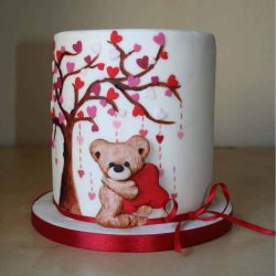 Valentines 3 Layer Bear Cake