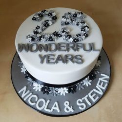 Silver Anniverary Cake