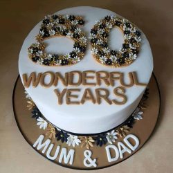 Gold Anniversary Cake